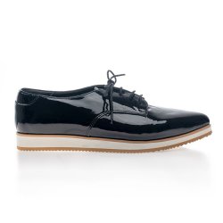 Pantofi piele naturala Fay Negru Lacuit - sau Orice Culoare